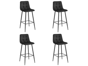 tabouret de bar <strong>SANS MARQUE</strong> - noir hauteur d'assise 76 cm vendu Par 4