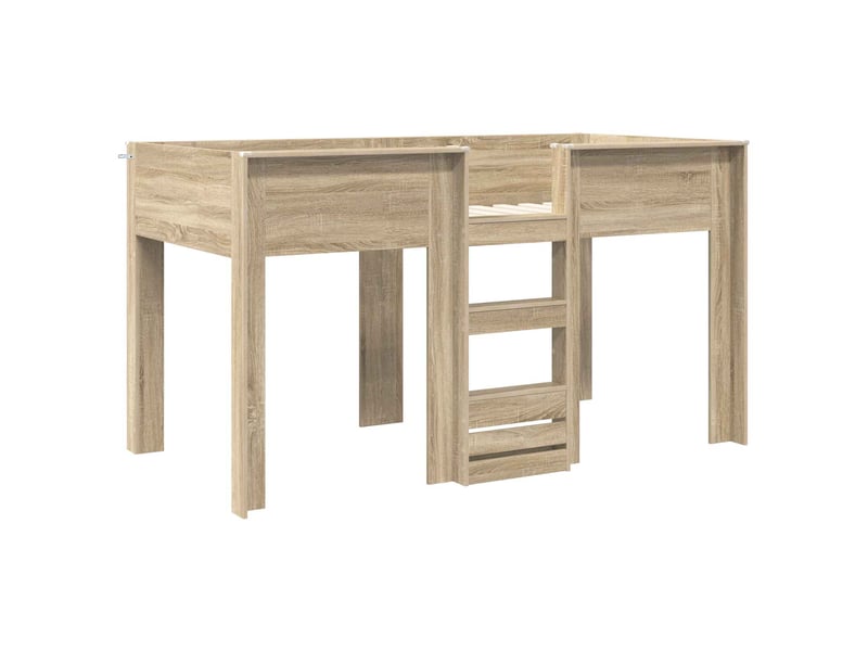  Lit superposé pour enfants - lit jeune chêne sonoma 90 x 190 cm  - Conforama D