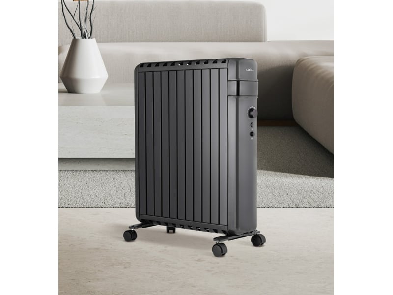  Radiateur à bain d'huile fabrilamp polonia 2500 w 11 éléments noir 230932509 - Conforama E