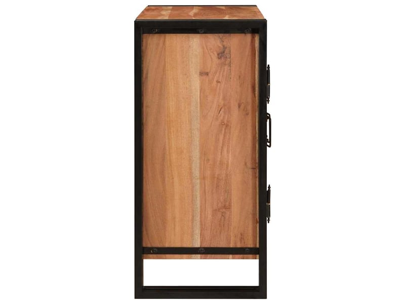 Table de chevet - cabinet de chevet - table de nuit marron 66 x 35 x 76 cm bois d'acacia massif - Conforama E