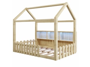 Lit cabane 90x190 cm <strong></strong>  <strong></strong> coloris naturel