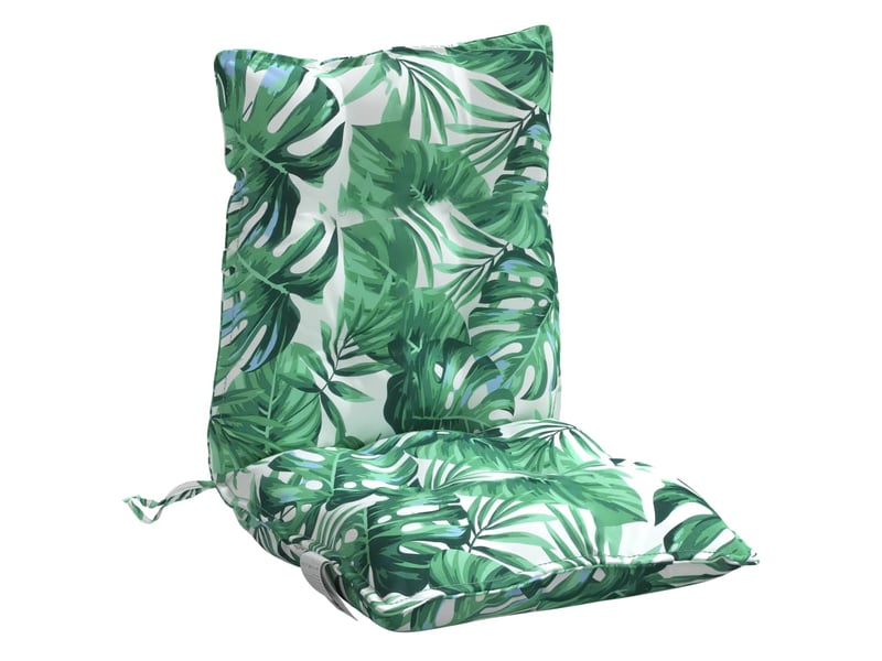 Lot de 2 coussins d'extérieur, coussins de chaise motif feuilles motif feuille cf56396 - Conforama E