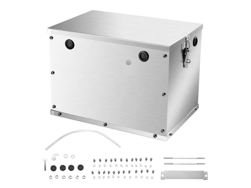  Vevor boitier a batterie, groupe 2431, coffre a batterie en alliage dealuminium, avec poignees, passe-cables en caoutchouc, pour vehicules course tout-terrain, camions, moteurs de peche a la traine  - Conforama A