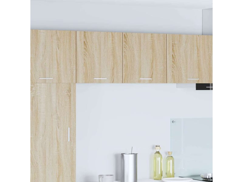  Armoire suspendue 2 pcs chêne sonoma et blanc bois d'ingénierie shl2150  - Conforama B