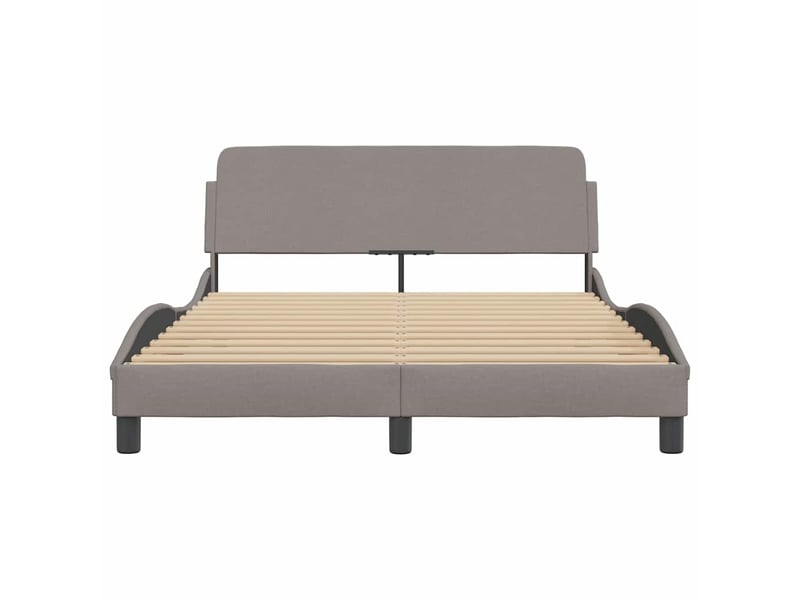  Lit double- lit adulte -  cadre de lit dover taupe 120x200 cm tissu  - Conforama C