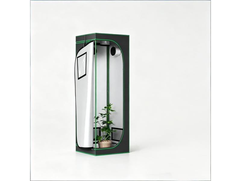  Mini-serre intérieure noire et verte 60 × 60 × 120 cm, contrôle climatique  - Conforama A