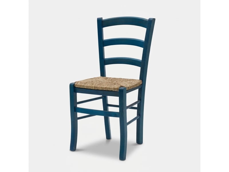  Lot de 2 chaises de salle à manger en bois massif anna - bleu  - Conforama C