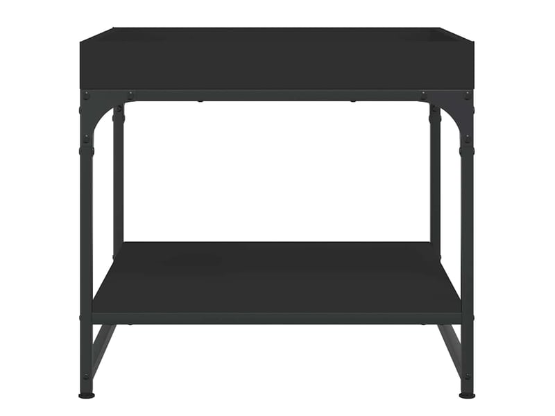  Table basse | table de salon noir 49,5x49,5x45 cm bois d'ingénierie  - Conforama D