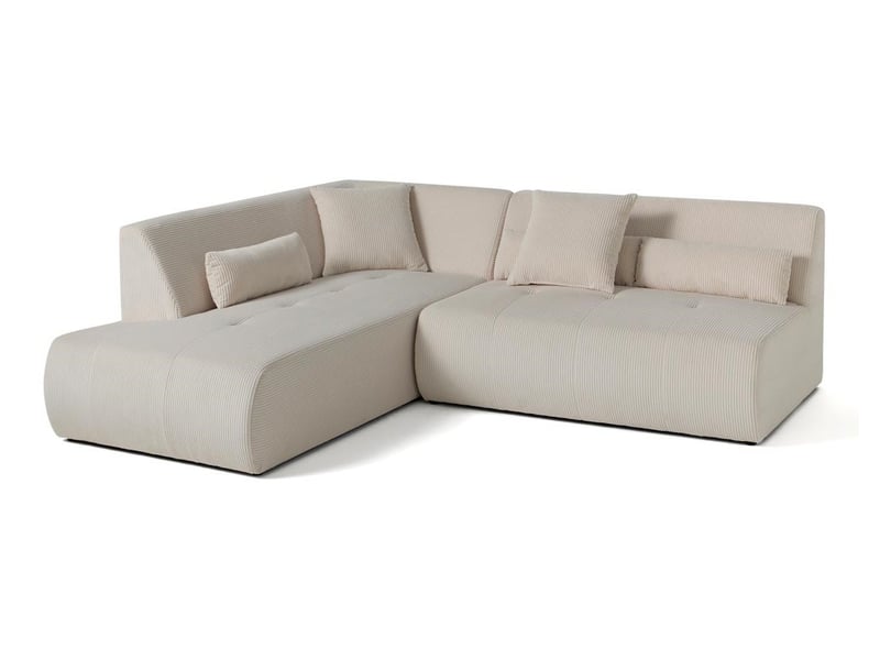 Onyx - canapé modulable d'angle gauche 5 places - en velours côtelé - lisa design - beige ONYX - Conforama D