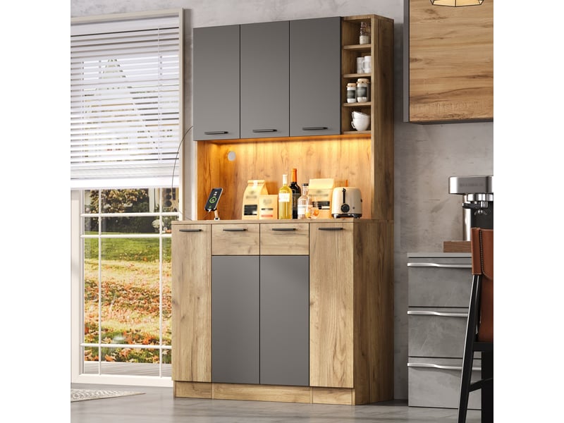 Colonne de cuisine, 100x40x180 cm, bicolore cao-N635P4590969798N-conf-NEW - Conforama B