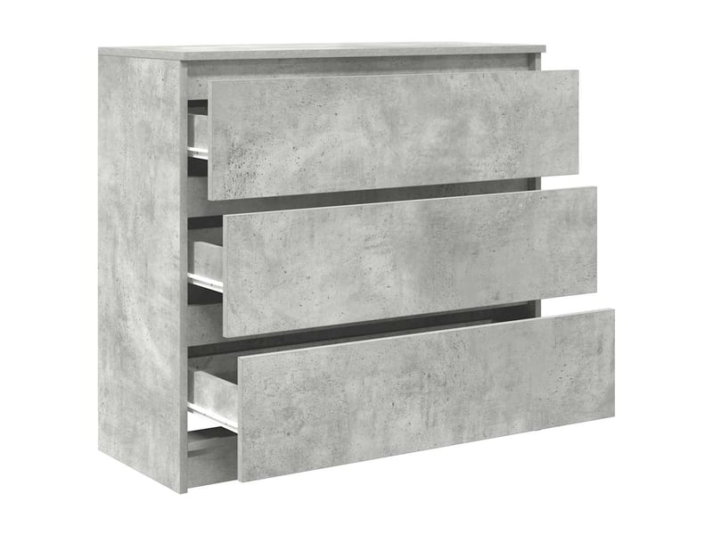  Buffet - bahut - meuble de rangement gris béton 80x35x76 cm bois d'ingénierie  - Conforama E