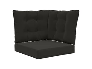 Coussin de canapé d'extérieur, coussin de chaise polyester noir 50,5 x 50,5 cm cf54123