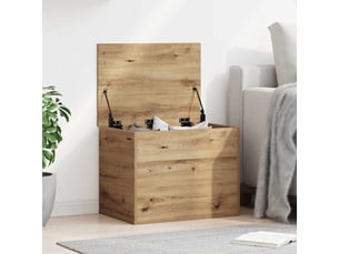 Boîte de rangement, coffre de rangement chêne artisanal 60x42x46 cm