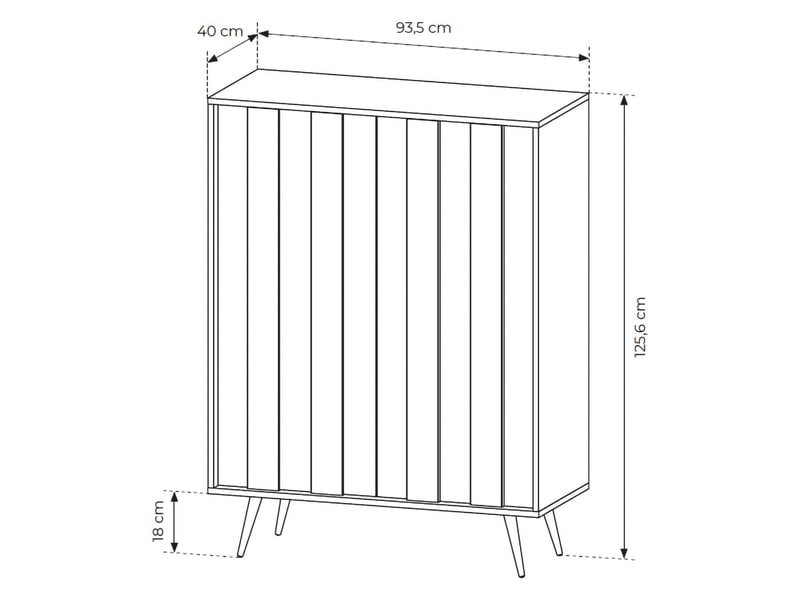  Buffet hafano, meuble 2 étagères, 94x40x126h cm marron noyer Hafano - Conforama C