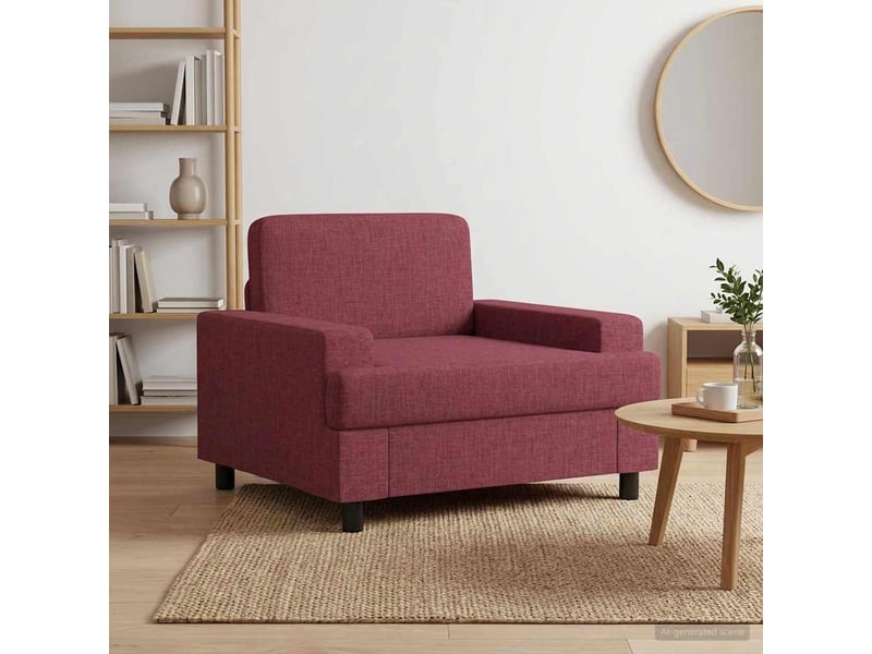  Vidaxl fauteuil bordeaux tissu  - Conforama B