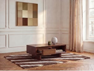 Bobochic table basse 1 tiroir bellecour bois massif de manguier