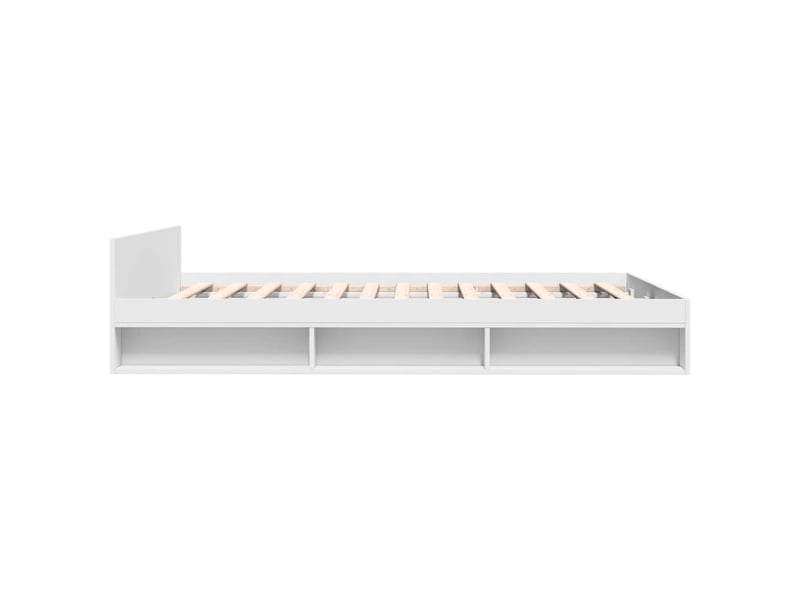  Lit double- lit adulte -  cadre de lit avec tiroirs sans matelas blanc 120x190 cm  - Conforama D
