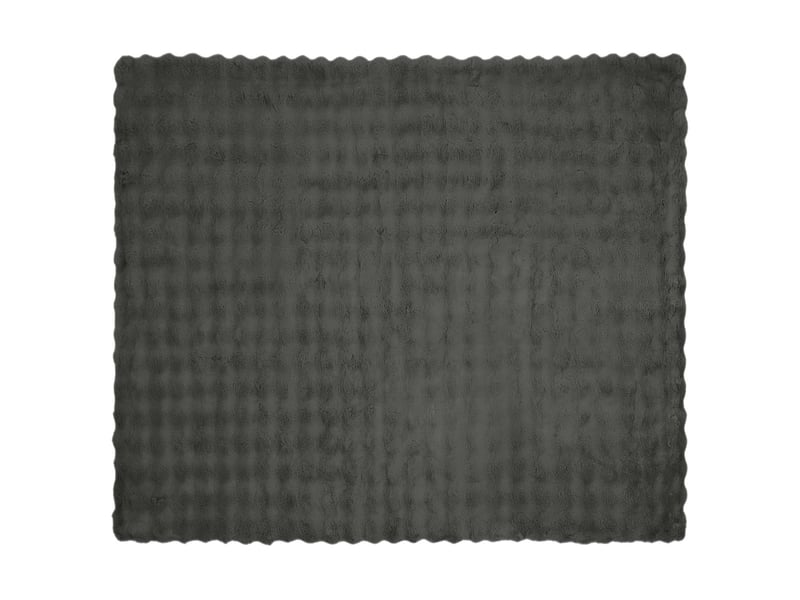  Couverture décorative, couverture antidérapante en fausse de lapin gris foncé shl58707  - Conforama E