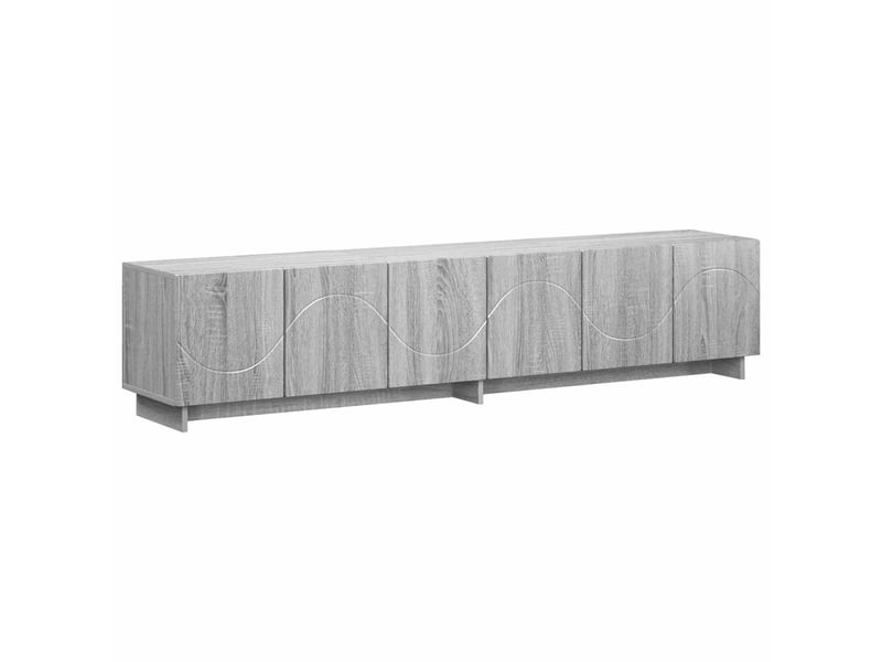  Meuble tv, banc tv 180x34,5x40 cm sonoma gris bois d'ingénierie shl65151  - Conforama A
