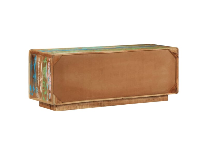  Meuble tv - banc tv - meuble de rangement 110x30x40 cm bois massif de récupération  - Conforama D