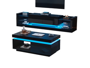 Meuble tv coloris noir 181 cm   