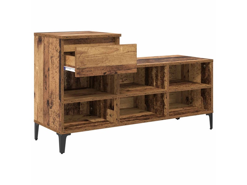  Banc à chaussures, meuble à chaussures 102x36x60 cm bois d'ingénierie shl9638  - Conforama E