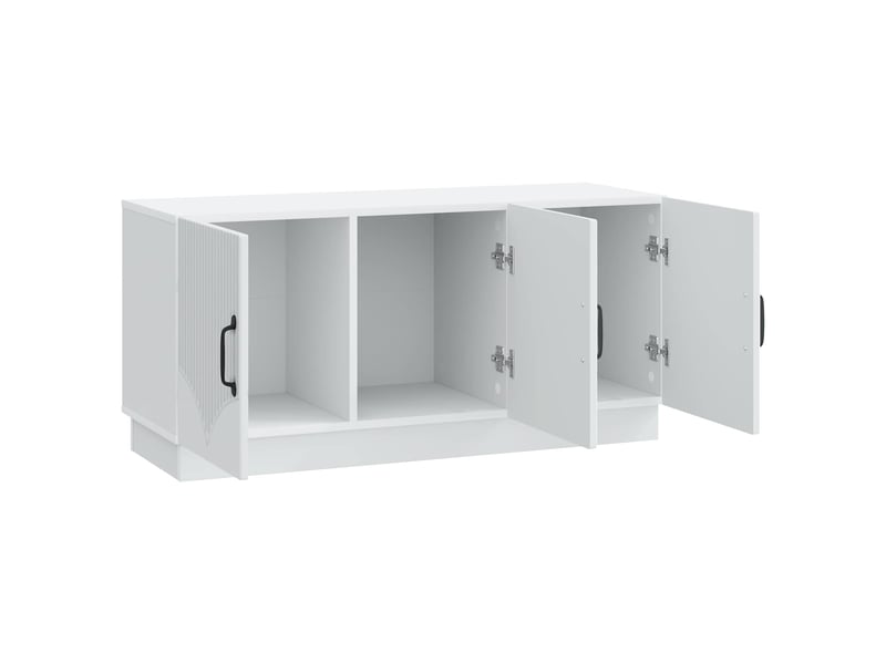  Meuble tv - banc tv - meuble de rangement blanc 99 x 34,5 x 47 cm bois d'ingénierie  - Conforama E