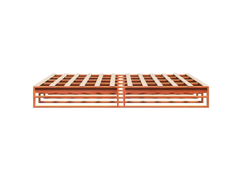  Lit double- lit adulte -  cadre de lit sans matelas  marron 180x200cm bois pin massif  - Conforama D