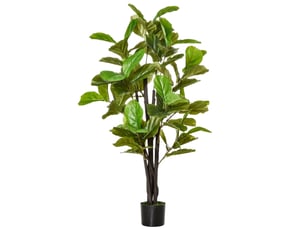 Ficus artificiel pour intérieur et extérieur, plante artificielle réaliste avec 78 feuilles, 130 cm