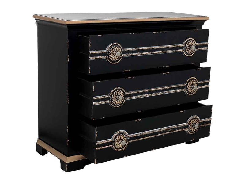  Meuble-dressing en bois noir 98x38x80 cm h  - Conforama E