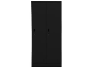 Garde-robe, armoire de rangement noir 80x50x180 cm acier