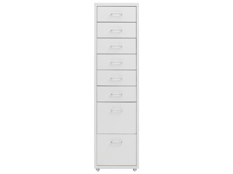  Caisson de bureau, classeur mobile gris 28x41x109 cm métal  - Conforama B