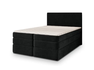 Lit avec rangement 180x200 cm <strong>MASSENO</strong> <strong></strong> coloris noir