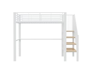 Lit mezzanine 140x200 cm <strong></strong> <strong></strong> coloris blanc
