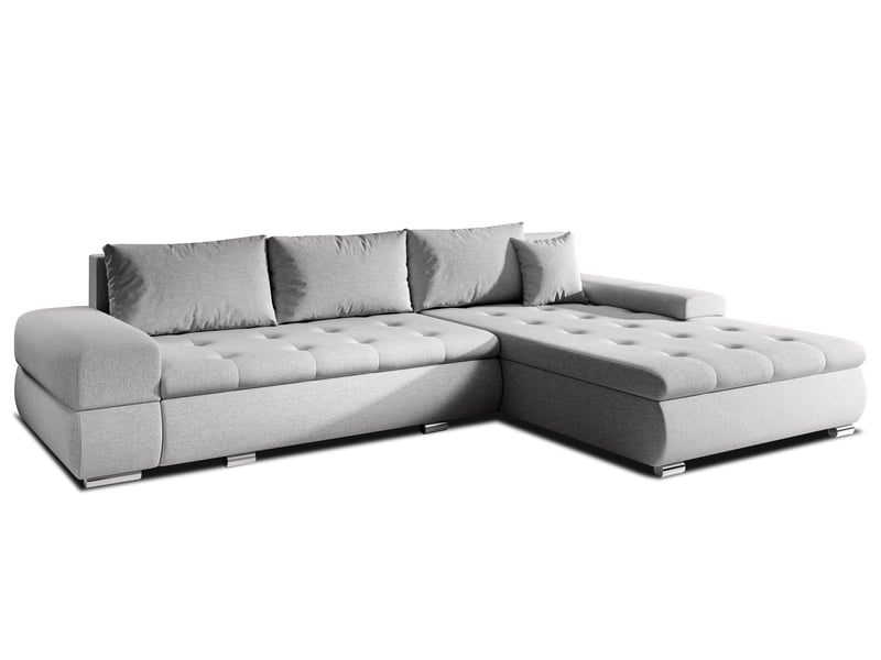  Canapé d’angle sivaso gris clair 310 cm convertible Sivaso - Conforama A