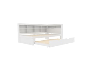 Lit banquette 90x190 cm <strong>SAPGAKS</strong>  <strong></strong> coloris blanc