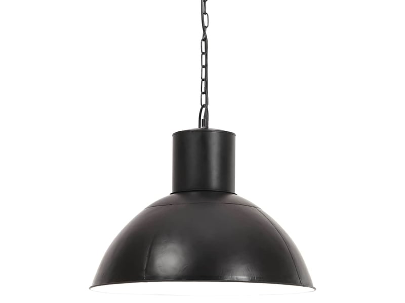  Lampe suspendue, suspension luminaire 25 w noir rond 48 cm e27  - Conforama A