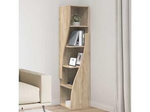 Meuble d'angle, meuble de rangement salon 32x32x140cm bois d'ingénierie chêne sonoma