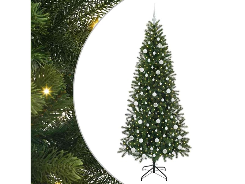 Sapin de noël - arbre de noël artificiel vert 210 cm pe et pvc - Conforama A
