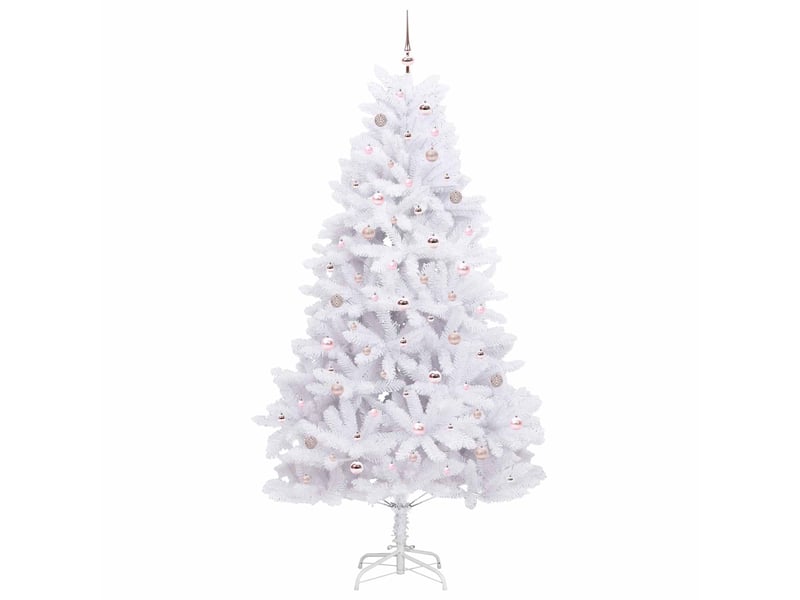  Sapin de noël - arbre de noël artificiel à branches articulées blanc 240 cm  - Conforama D