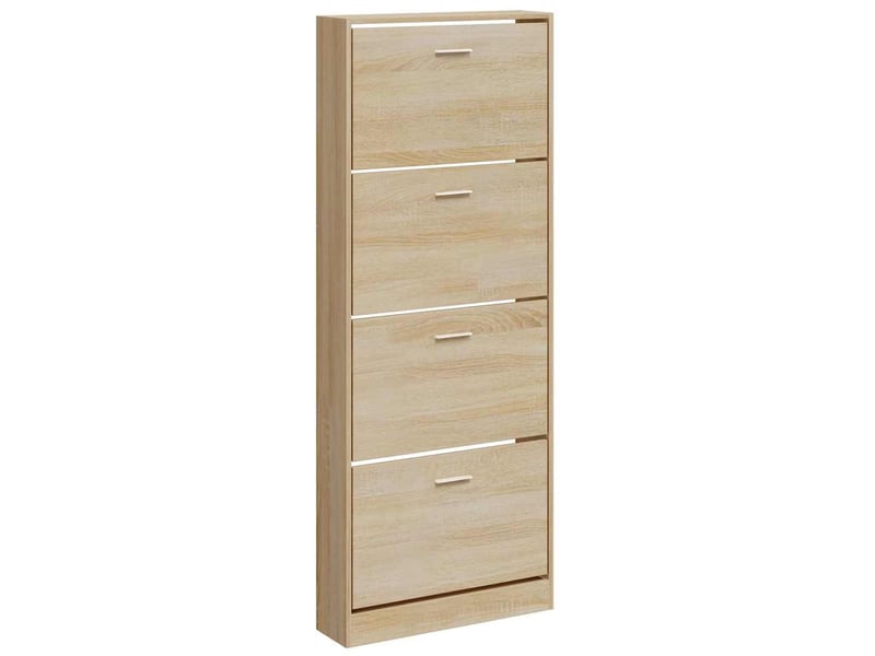  Meuble à chaussure | armoire à chaussures chêne 59x17x150 cm bois d'ingénierie  - Conforama A