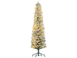 Sapin de noël 180 cm, guirlande lumineuse led, éclairage artificiel, ignifugé, base en métal, vert