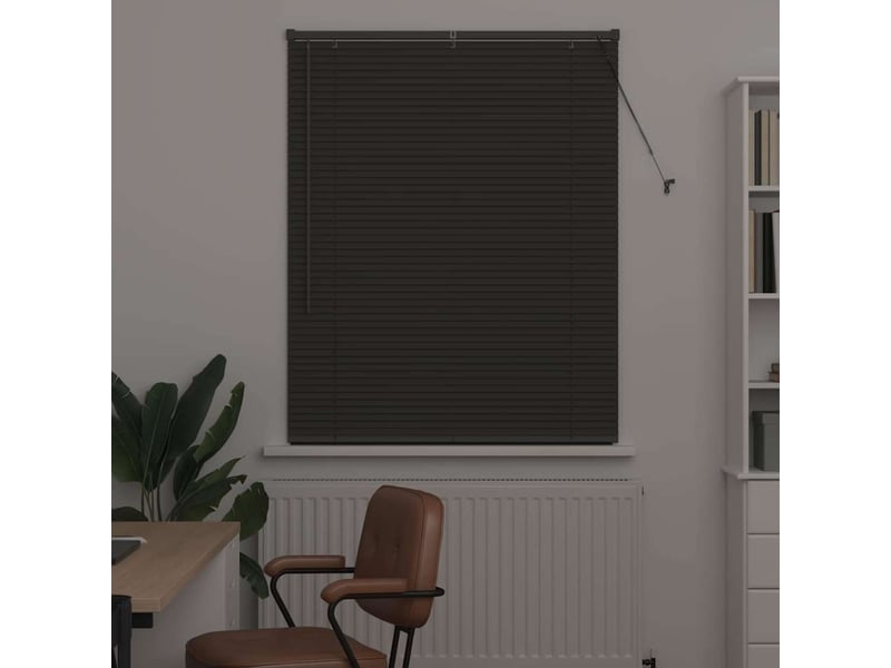 Store vénitien, store de fenêtre gris foncé 130 x 105 cm 25 mm aluminium cf47864 - Conforama C