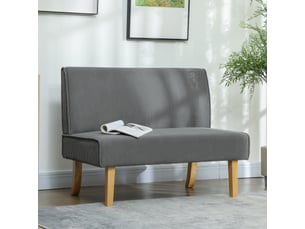 Canapé droit fixe <strong></strong> <strong></strong> 2 places Velours côtelé gris