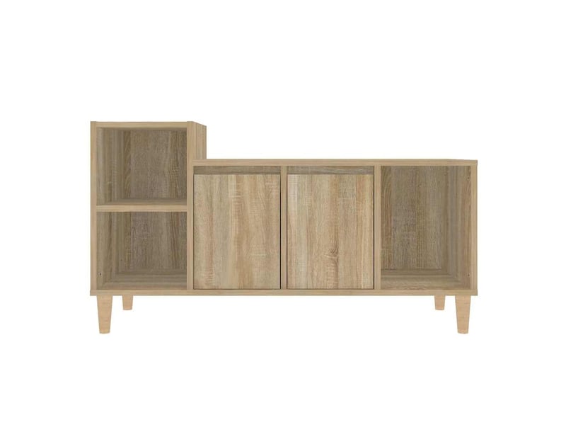 Meuble tv - banc tv - meuble de rangement chêne sonoma 100x35x55 cm bois d'ingénierie  - Conforama E