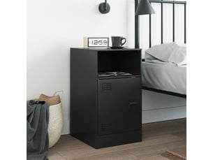 Table de chevet - cabinet de chevet - table de nuit noir 34,5x39x62 cm acier