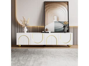 Meuble tv coloris blanc 44 cm <strong>STILVORA</strong>  <strong></strong>