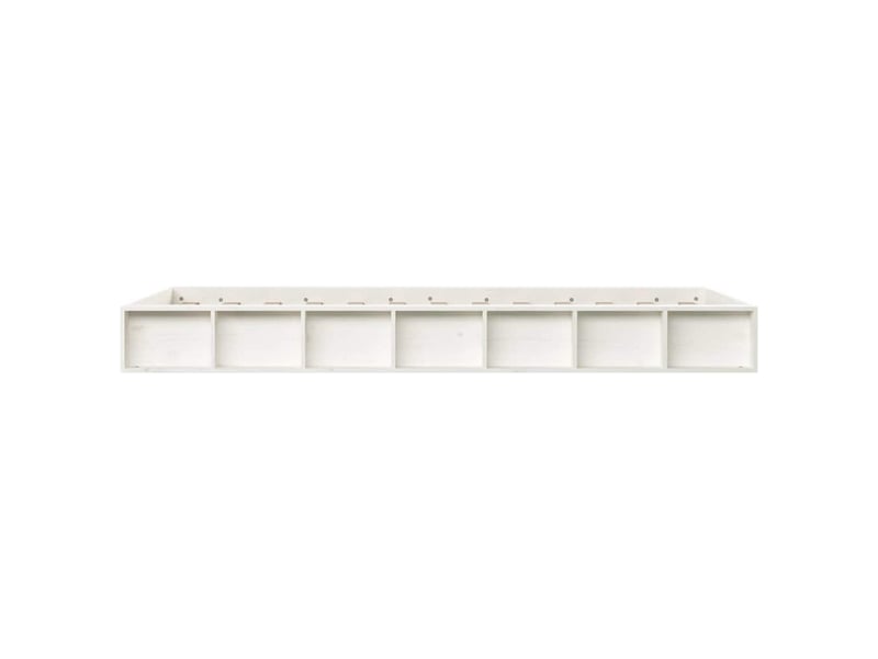  Lit double- lit adulte -  cadre de lit sans matelas blanc 140x190 cm bois massif  - Conforama D