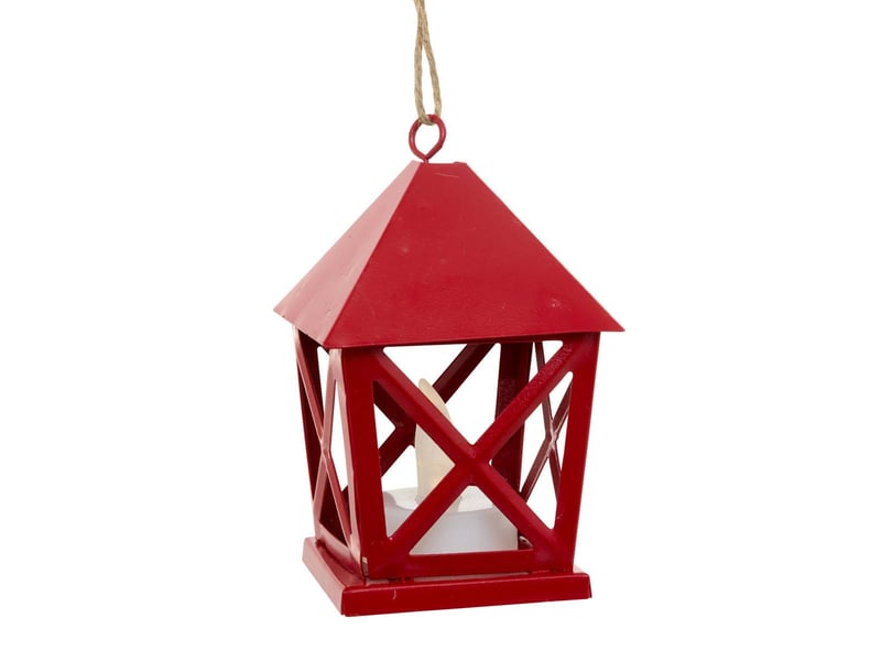  Suspension de sapin lanterne lumineuse led en métal 8 cm  - Conforama B