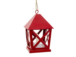 Suspension de sapin lanterne lumineuse led en métal 8 cm